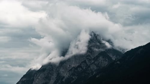 Dramatic clouds time-lapse above Austrian Alps