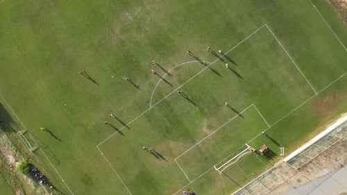 Aerial video over soccer training fields in Ayia Napa Cyprus