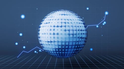Digital earth with financial graph