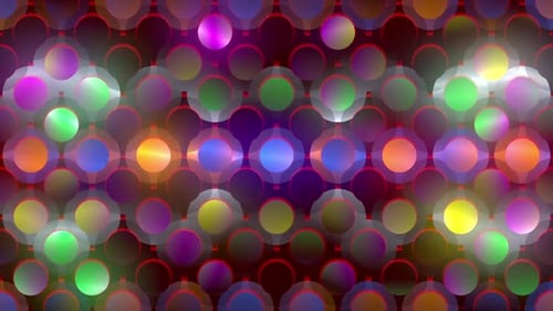 Abstract Colorful Shimmering Light Circles Looping Background