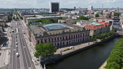 Aerial view of German Historical Museum in Berlin , Germany