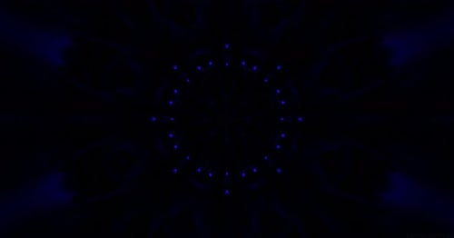 Seamless Abstract Neon Light Tunnel Kaleidoscope Animation