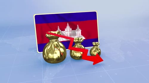 Cambodia Reserves Drop Economic Data Infographics Graph