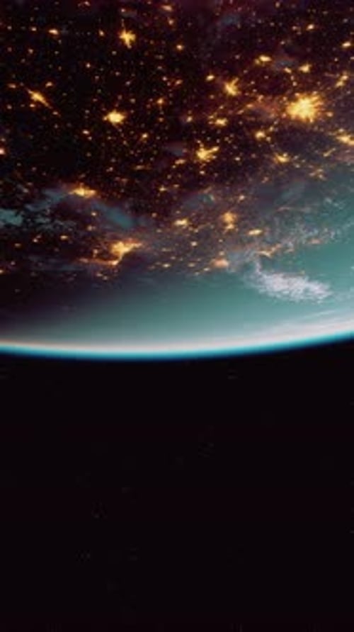 Earth Viewed From Space at Night