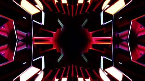 Mehrfarbiger Kaleidoskop-VJ-Loop-Musikanimationshintergrund