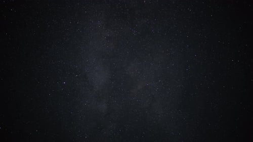 Close up timelapse view of the Milky Way on the dark night sky