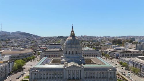 Stunning Aerial Views of the Iconic San Francisco City Hall and Its Surrounding Areas