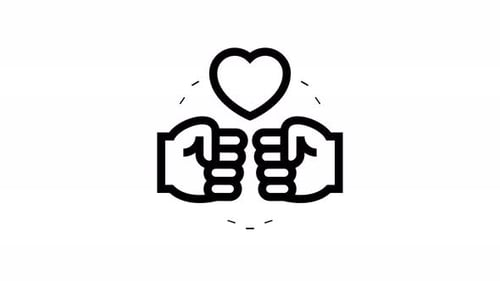 peace line icon animation