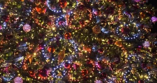 Close Up of Decorated Christmas Tree
