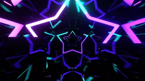 Purple And Turquoise Active Flashing Abstract Neon Tunnel Background Vj Loop In 4K