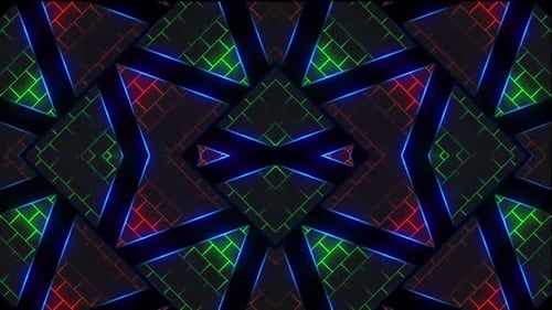 Vibrant neon geometric pattern