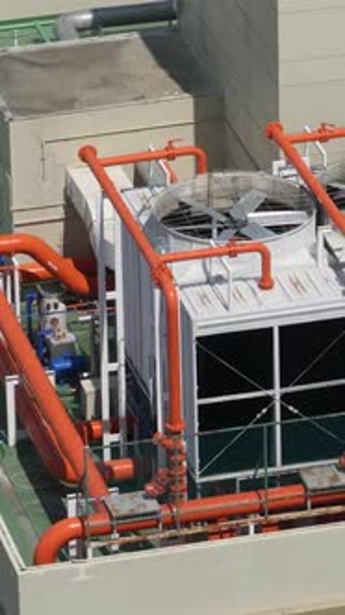 Rooftop Cooling System Aerial View