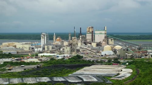 Industrial Wood Recycling Factory Cellulose and Paper Plant in Brunswick GA