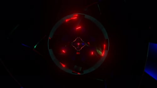 Fascinante pantalla VJ psicodélica de ciencia ficción surrealista con vibrantes efectos estroboscópicos en un bucle continuo