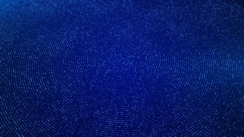 Futuristic Blue Digital Particles Loop Background