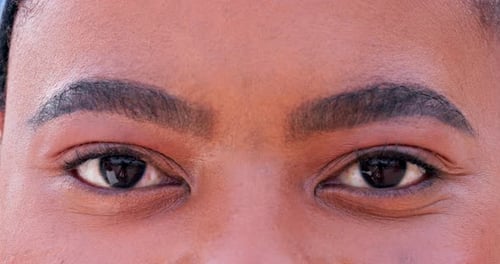 Vision, woman and closeup portrait of eyes with optical, optometry or eye care wellness
