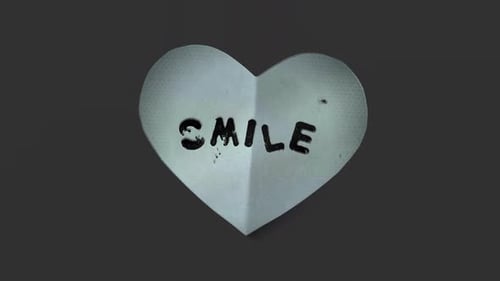 Decorative Paper Heart Text Reveal Animation