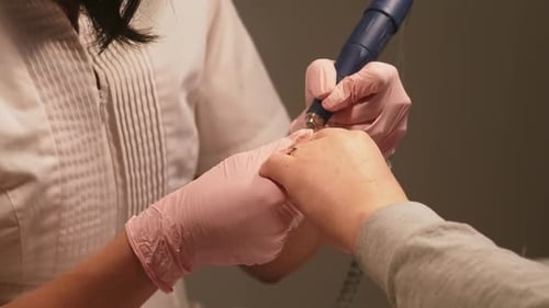 Fingernail Milling Machine Salon Procedure Hands