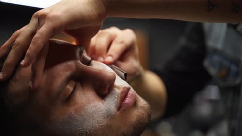 Cream Shave and Hair Removal With Razor