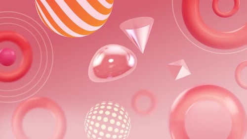 Dynamischer abstrakter 3D-Formanimationshintergrund