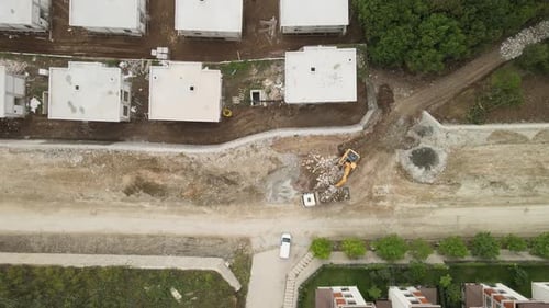 digger trucks working