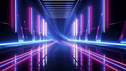 Futuristic Neon Corridor (3)