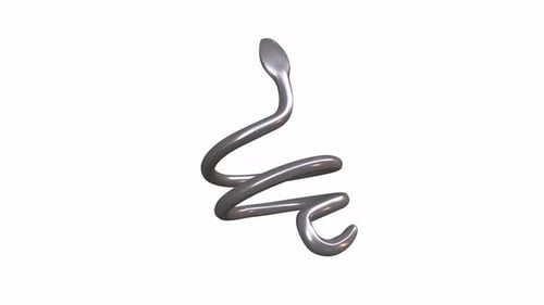 Sculpture métallique abstraite avec courbes