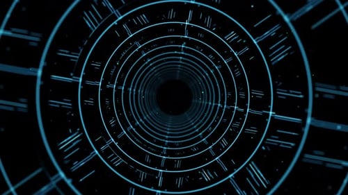 Journey Through A Futuristic Digital Tunnel