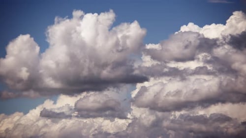 White Clouds Drifting in Blue Sky