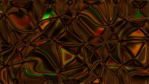 Abstract Liquid Metallic Iridescent Background Seamless Loop