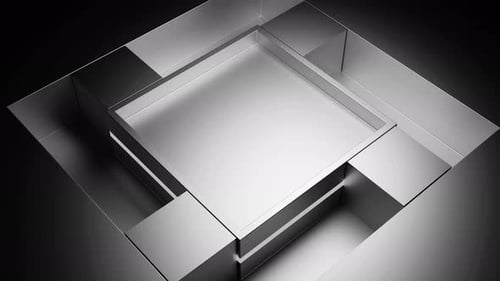 Modern Geometric Block Logo Reveal Intro