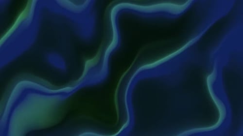 Shiny Green Blue Glassy Liquid Moving