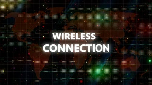 Futuristic Global Network Title Reveal for Wireless Connection