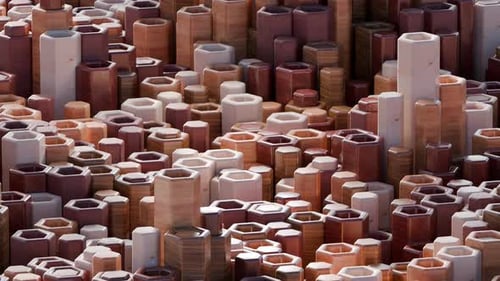 3d Animated Background of Hexagons in a Loop Satisfying Video