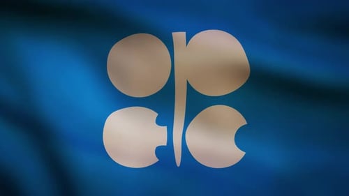 Waving Flag with OPEC Corporate Logo