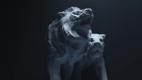 Lion And Lionesse Statue