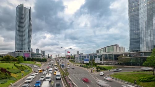 Scène de circulation en timelapse d'Istanbul
