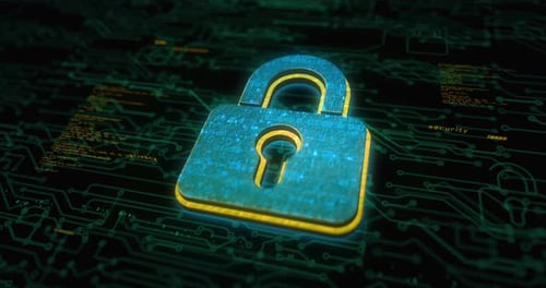 Cyber security and digital computer protection symbol digital concept