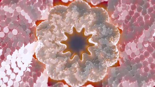 3 D Abstract Round Spiral Tunnel With Particles 02. 4 K