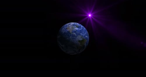 Animation des Erdplaneten.