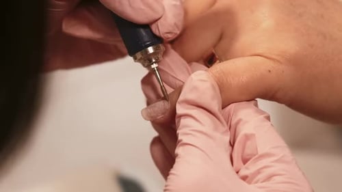 Professional Nail Care with Electric File Tool