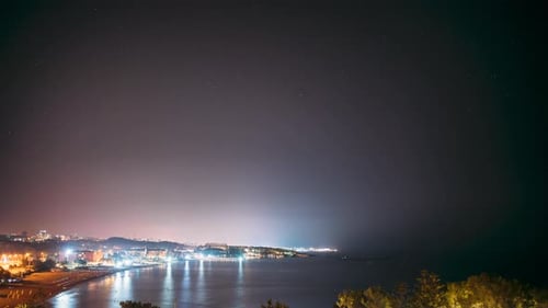 Night View Timelapse On Hotels