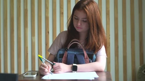 School Classroom Kids During an Art Class