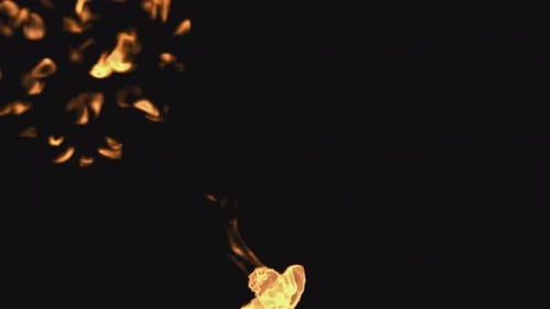 Fire, flame, explodes,smoke, fume and burning video transitions on transparent