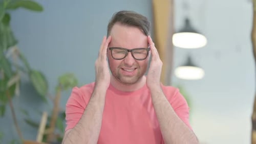 Tired Man with Headache, Migraine