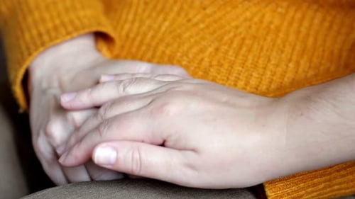 Close Up of Hands Resting