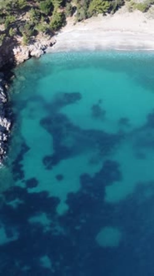 Aerial Drone Blue Waters Mediterranean