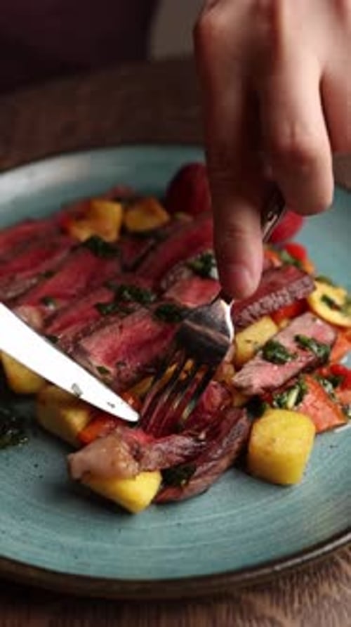 Guests enjoy delicious European cuisine at the restaurant. close-up