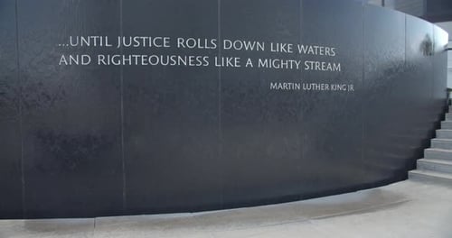 Martin Luther King Memorial Wall with Waterfall Feature