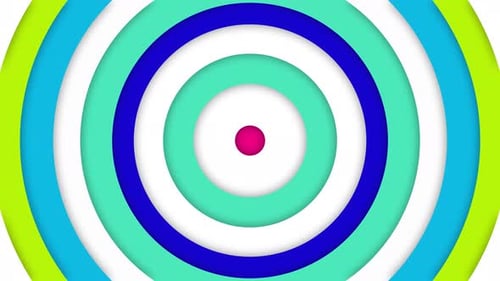 Colorful Expanding Geometric Circles Abstract Background Loop